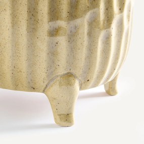 Plantenbak, glanzend keramiek, hoogte 18 cm, ZIRA