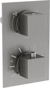 Mexen Cube thermostatische bad-douchekraan met 2 uitgangen, grafiet - 77502-66