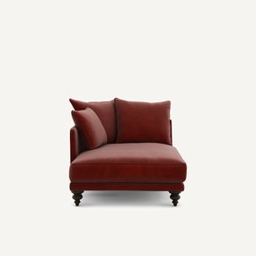 Longchair in fluweel, Lazare