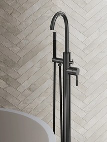 Saniclear Iron Stripes Pro vrijstaande badkraan verouderd ijzer - gunmetal
