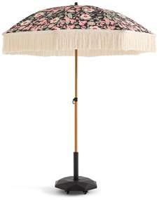 Bedrukte parasol met franjes, Larna