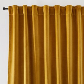 Fluwelen gordijn afgewerkt met verdekte lussen, Velvet