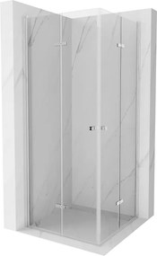 Mexen Lima Duo opvouwbare douchecabine 90 x 90 cm, transparant, chroom - 856-090-090-02-00