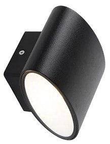 Moderne buitenwandlamp zwart incl. LED IP44 - Ovum