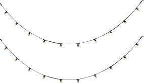 Lichtsnoer zwart koppelbaar met stekker 10m incl. E27 P45 20-lichts IP44 - Lubber