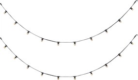 Lichtsnoer zwart koppelbaar met stekker 10m incl. E27 P45 20-lichts IP64 - Lubber