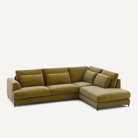 Omvormbare hoekbank rechts, fluweel, Marsile