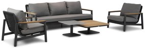 Stoel en Bank Loungeset Aluminium/Rope Grijs 5 personen Coco Ralph