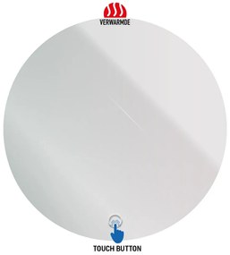 Sanigoods Halo ronde spiegel met verlichting en verwarming 120cm