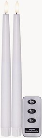 LED kaarsen Flame Slim met timer & afstandsbediening, 2-delig