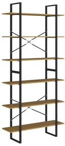 vidaXL Hoge kast 100x30x210 cm massief grenenhout bruin