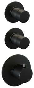 Brauer Black Edition complete inbouw regendouche met staafhanddouche, plafondarm, glijstang en hoofddouche 30cm set 18 zwart mat