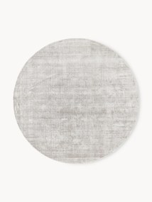 Rond handgeweven viscose vloerkleed Jane