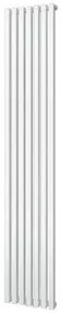 Plieger Siena designradiator verticaal enkel 1800x318mm 766W zilver metallic