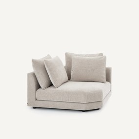 Modulair hoekbank in chenille fluweel, TIBERIO