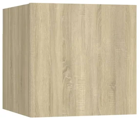 vidaXL Nachtkastje 30,5x30x30 cm spaanplaat sonoma eikenkleurig