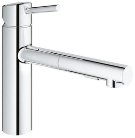 GROHE Concetto Keukenkraan - uittrekbare uitloop - 2 straalsoorten - chroom 30273001