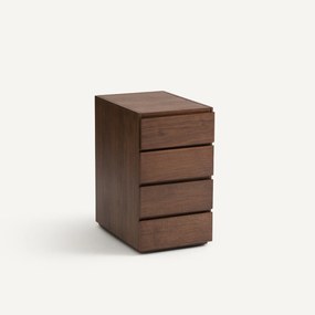Ladeblok met 4 lades, notenhoutfineer, Working
