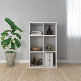vidaXL Boekenkast/dressoir 66x30x97,8 cm bewerkt hout hoogglans wit