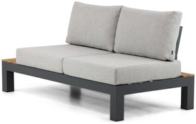Loungeset 5 personen Aluminium/Teak Grijs Lifestyle Garden Furniture Vittoria