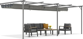 Antraciet terrasoverkapping Santana 3x6m Garden Point