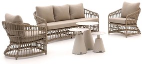 + 15% kassakorting | Stoel-bank loungeset Intenso | 5 personen | Loungeset Beige | Wicker (vlechtwerk) | Kees Smit Tuinmeubelen