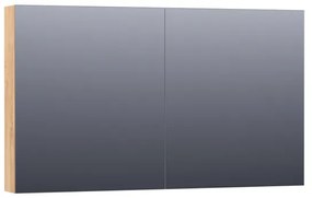 Saniclass Dual Spiegelkast - 120x70x15cm - 2 links- rechtsdraaiende spiegeldeur - MFC - nomad 7196