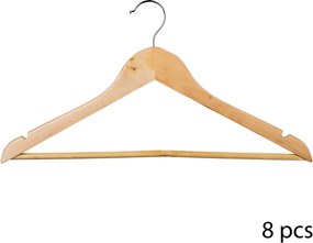 Houten kledinghangers - Per 8 stuks