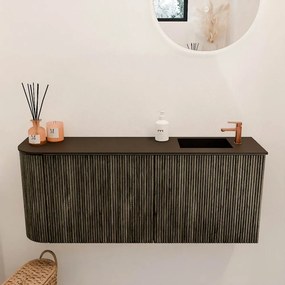 Mondiaz Joya 100cm toiletmeubel ronding links shadow met wastafel faye rechts 1 kraangat urban