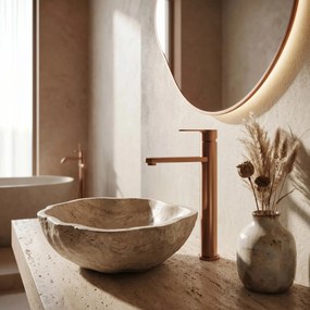 Wastafelkraan Rea Arcos Brush Copper