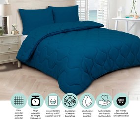 Dekbed 2 in 1 - Wasbaar dekbed zonder overtrek - 140x220 - blauw xl