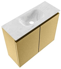 Mondiaz Ture DLux toiletmeubel 60cm oro met wastafel opalo midden zonder kraangat