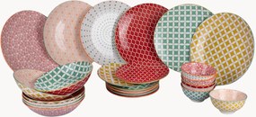 Porseleinen serviesset Confusion In Colors, 6 personen, 24-delig