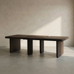 Salontafel Set Donker Mangohout - 120 X 50cm.