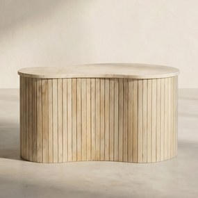 Salontafel Met Marmer Blad Middel - 70 X 47cm.