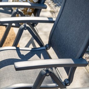 Garden Impressions Hilly tuinstoel verstelbaar - donker grijs