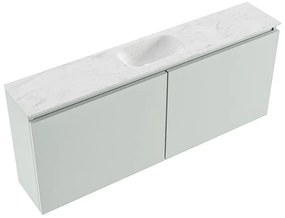 Mondiaz Ture DLux toiletmeubel 120cm greey met wastafel opalo midden met kraangat