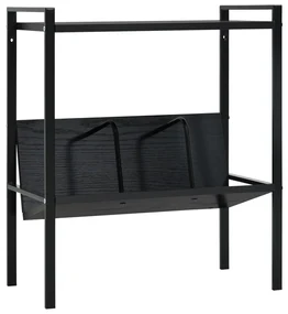 vidaXL Boekenkast met 2 schappen 52x28x59 cm spaanplaat zwart