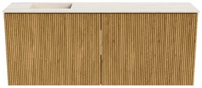 Mondiaz Joya DLux 100cm toiletmeubel oak met wastafel faye links zonder kraangat meli