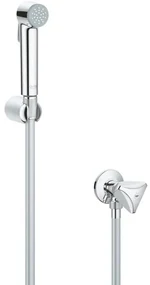 GROHE Tempesta-F Trigger Spray 30 Handdoucheset - 1 straalsoort - rond - met houder - met hoekstopkraan - gladde slang - 125cm - chroom 27514001