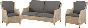 Showroommodel Brighton stoel-bank loungeset 3-delig Pure 4-Seasons Outdoor