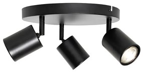 Moderne plafondlamp zwart verstelbaar rond 3-lichts - Java