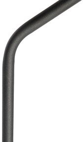 Moderne vloerlamp zwart met goud verstelbaar - Morik