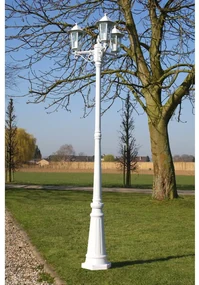 vidaXL Tuinlantaarn Kingston 3-arms 215 cm wit