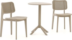 Bistro- en balkonset Forza  | 2 personen | Tuinset kunststof | 3-delig | Kees Smit Tuinmeubelen