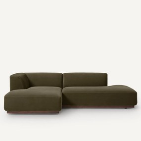 Linker hoekbank XL fluweel, Jacopo