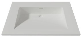 Lambini Designs Flora solid surface wastafel 60cm zonder kraangat wit mat