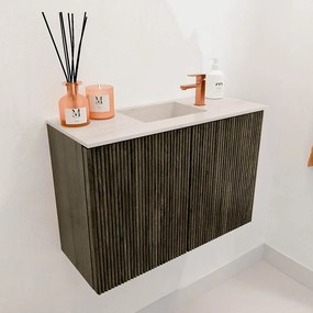 Mondiaz Joya DLux 60cm toiletmeubel shadow met wastafel faye midden 1 kraangat meli