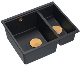 granieten spoelbak Logan 150 Black