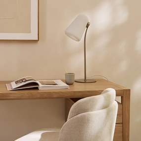 Lamp in gecanneleerd opaline, Fosca